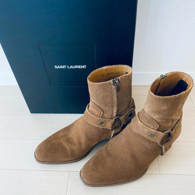 美品 Saint Laurent WYATT HARNESS BOOTS ブーツメンズ