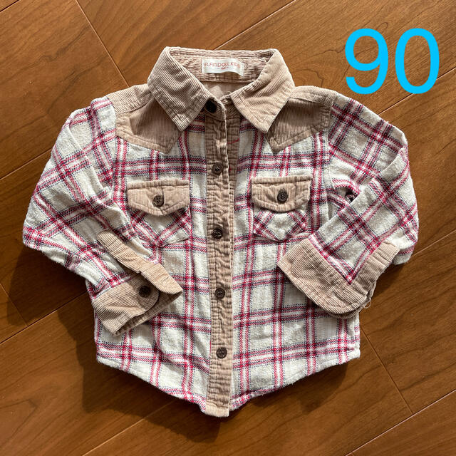 petit main(プティマイン)の90 コーデュロイチェック キッズ/ベビー/マタニティのキッズ服男の子用(90cm~)(ジャケット/上着)の商品写真