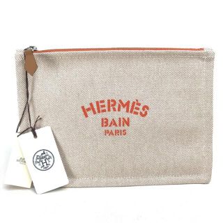 エルメス(Hermes)の未使用 エルメス ニュー・ヨッティングPM 化粧ポーチ フラットポーチ オレンジ(ポーチ)