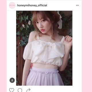 ハニーミーハニー(Honey mi Honey)のサテンリボン パンツ セット(シャツ/ブラウス(半袖/袖なし))