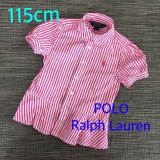 ポロラルフローレン(POLO RALPH LAUREN)のポロラルフローレン　ストライプシャツ　ピンク(ブラウス)