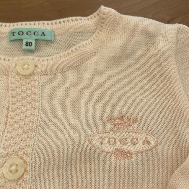 TOCCA(トッカ)のTOCCA　桃色　キッズカーディガン キッズ/ベビー/マタニティのキッズ服女の子用(90cm~)(カーディガン)の商品写真