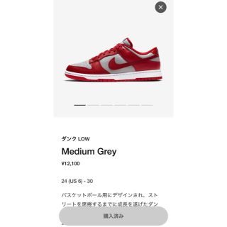 ナイキ(NIKE)の26.5 DUNK LOW midium grey(スニーカー)