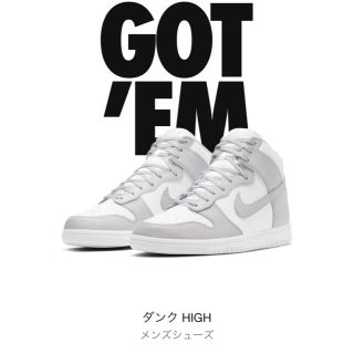 ナイキ(NIKE)のナイキ  ダンク　HIGH  vast grey(スニーカー)