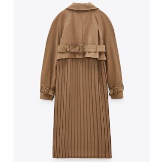 ザラ(ZARA)の新品☆ZARA ザラ プリーツロングトレンチコート S size(トレンチコート)