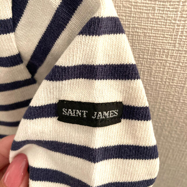 SAINT JAMES(セントジェームス)のセントジェームス ボーダーカットソー ロンT キッズ/ベビー/マタニティのキッズ服女の子用(90cm~)(Tシャツ/カットソー)の商品写真