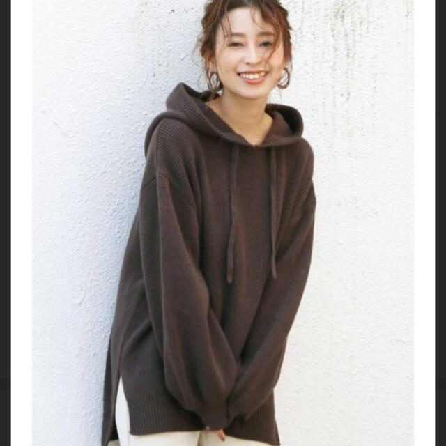 新品 ニットルーズパーカー