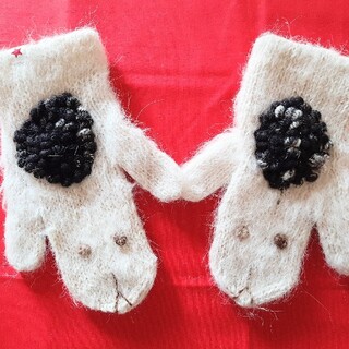 チチカカ(titicaca)のウール手袋　ボリビア製(手袋)
