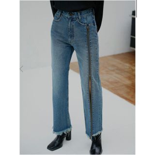 アメリヴィンテージ(Ameri VINTAGE)のAMERI 新品 公式サイト即完売 ZIPPER STRAIGHT DENIM(デニム/ジーンズ)