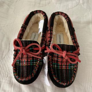 ジェイクルー(J.Crew)のモカシンシューズ　子供靴　J.Crew チェック柄　女の子靴(スリッポン)