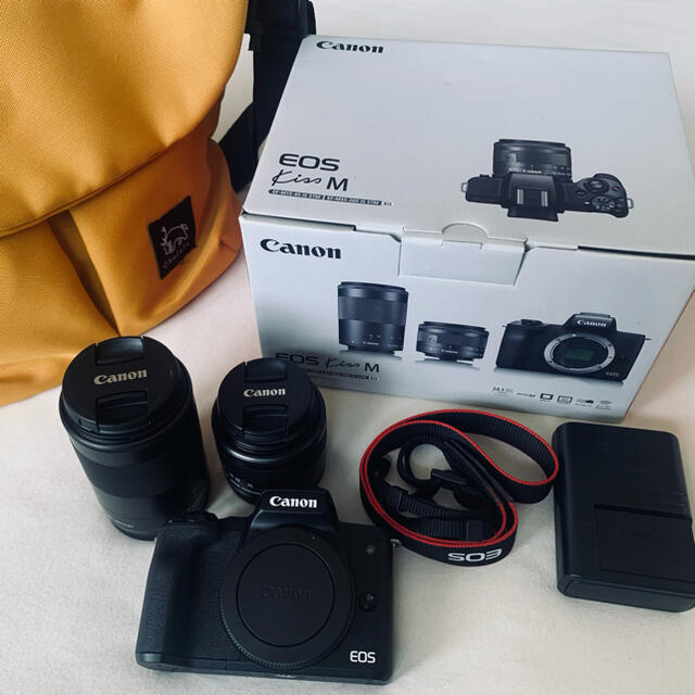 最安値に挑戦! Eos Canon - Canon KISS Wレンズキット BK M デジタル