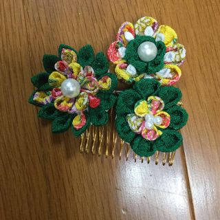 ハンドメイド　つまみ細工　成人式　七五三(ヘアアクセサリー)