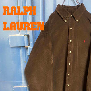 ラルフローレン(Ralph Lauren)の90s ラルフローレン コーデュロイ ビッグシャツ 刺繍ロゴ 超ゆるだぼ BD (シャツ)