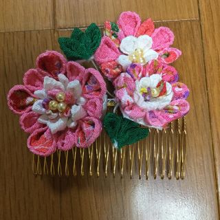 ハンドメイド　つまみ細工　成人式　七五三(ヘアアクセサリー)