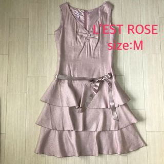 レストローズ(L'EST ROSE)の【美品】　レストローズ  レストローズ  ワンピース　ドレス(ミディアムドレス)