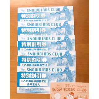 snowbirds club 特別割引券(スキー場)