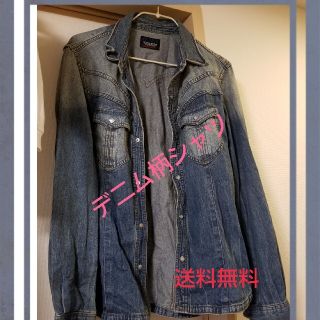 ニコルクラブフォーメン(NICOLE CLUB FOR MEN)のNICOLE デニム柄 長袖シャツ 生地厚め(シャツ)