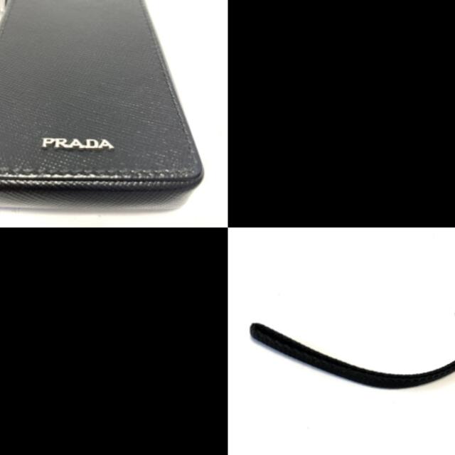 PRADA(プラダ)のプラダ 携帯電話ケース美品  - 黒 レザー スマホ/家電/カメラのスマホアクセサリー(モバイルケース/カバー)の商品写真