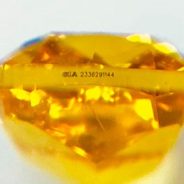 FANCY VIVID YELLOW ORANGE 0.70ct CU レディースのアクセサリー(その他)の商品写真