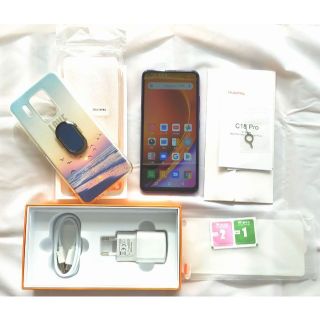 ★SIMフリー OUKITEL C18 Pro スマホ 紫 パープル 美品