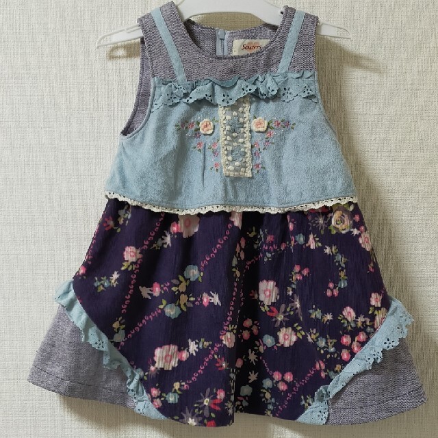 Souris(スーリー)のスーリー90cm 秋冬ワンピース キッズ/ベビー/マタニティのキッズ服女の子用(90cm~)(ワンピース)の商品写真