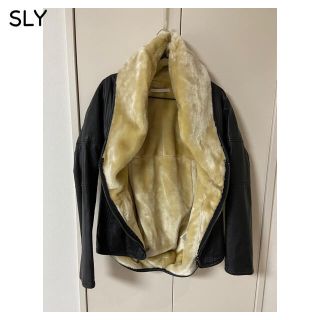 スライ(SLY)のSLY やぎ革 ボアブルゾン(ブルゾン)