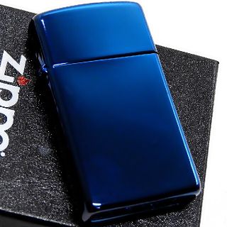 ジッポー(ZIPPO)の(送料込み)ZIPPO◇PVD・サファイアブルー◇新品◇スリムジッポ(タバコグッズ)