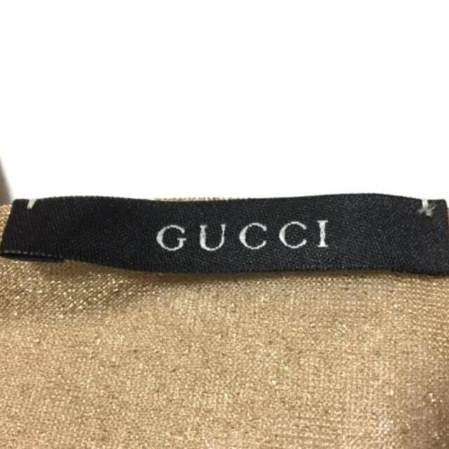 Gucci(グッチ)のグッチ マフラー美品  ベージュ×ゴールド レディースのファッション小物(マフラー/ショール)の商品写真