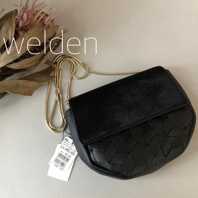 新品★5.3万　上質　welden ハラコドッキングショルダーバッグ