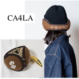 カシラ(CA4LA)の 《CA4LA》 新品 アンディ・ウォーホルコラボ!!バナナ刺繍 イヤーマフ 茶(イヤマフラー)