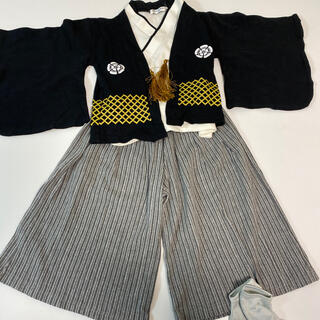 羽織　袴　たび　和服セット100cm やわらか素材(和服/着物)
