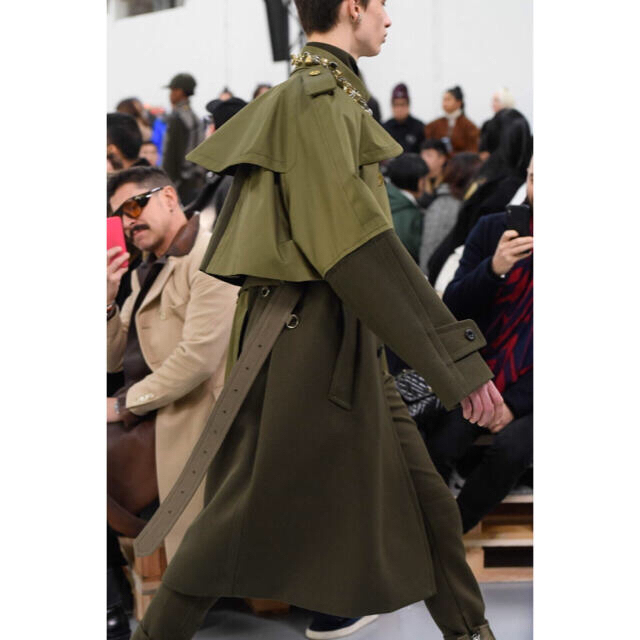 sacai  cotton gabardine wool Melton coat