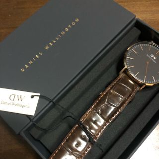 ダニエルウェリントン(Daniel Wellington)のDANIEL WELLINGTON 腕時計 black (レザーベルト)