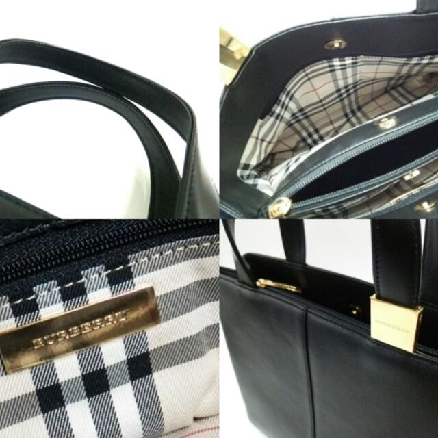 BURBERRY(バーバリー)のバーバリー トートバッグ美品  黒 レザー レディースのバッグ(トートバッグ)の商品写真