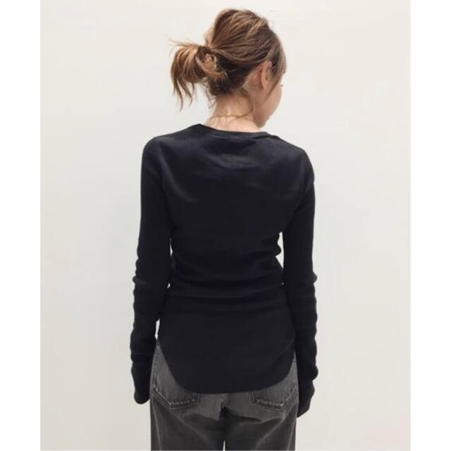 L'Appartement DEUXIEME CLASSE(アパルトモンドゥーズィエムクラス)のL'Appartement  RIB L/S TOP アパルトモン　 レディースのトップス(カットソー(長袖/七分))の商品写真