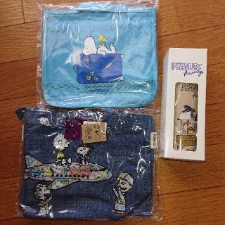 ピーナッツ(PEANUTS)のANA機内販売 スヌーピーコラボ３点(トートバッグ)