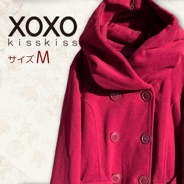 XOXO - 【 XOXO kisskiss 】 フード ジャケット ワインレッド 赤　M