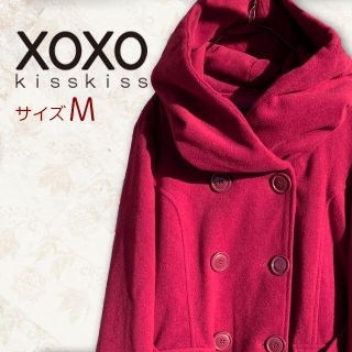 キスキス(XOXO)の【 XOXO kisskiss 】 フード ジャケット ワインレッド 赤　M(その他)