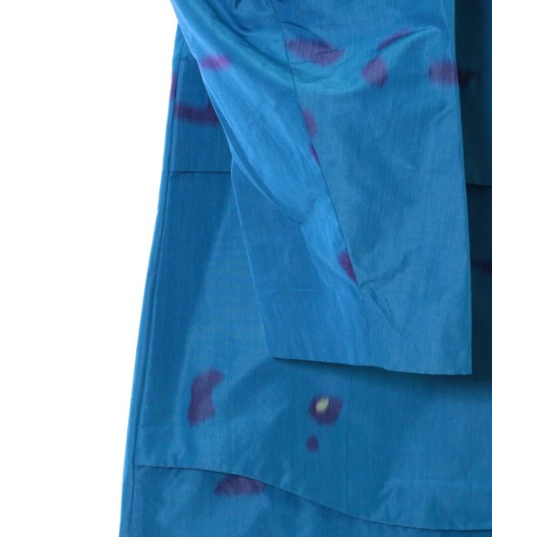 NAMACHEKO(ナマチェコ)のNAMACHEKO ナマチェコ ステンカラーコート XS 青x紫x黄緑(総柄) 【古着】【中古】 メンズのジャケット/アウター(ステンカラーコート)の商品写真