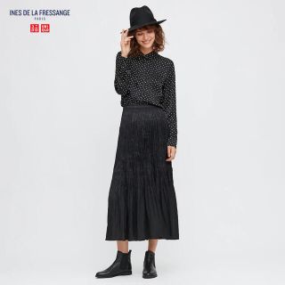 ユニクロ(UNIQLO)のツイストプリーツロングスカート（無地）(ロングスカート)