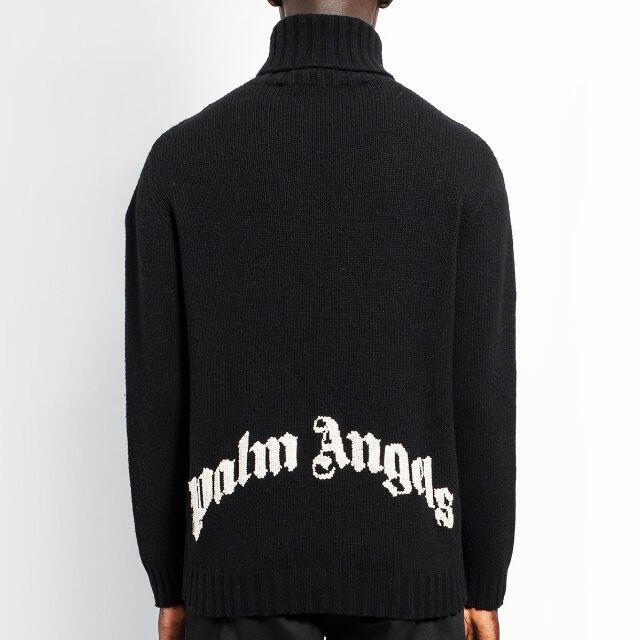 極美品 palm angels ダメージ加工 ニット セーター Mサイズ 黒 【超