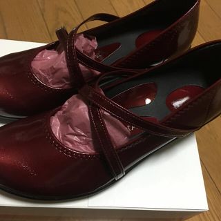 リゲッタ(Re:getA)の【週末値下げ】リゲッタ　クロスベルト　パンプス　L エナメルボルドー(ハイヒール/パンプス)