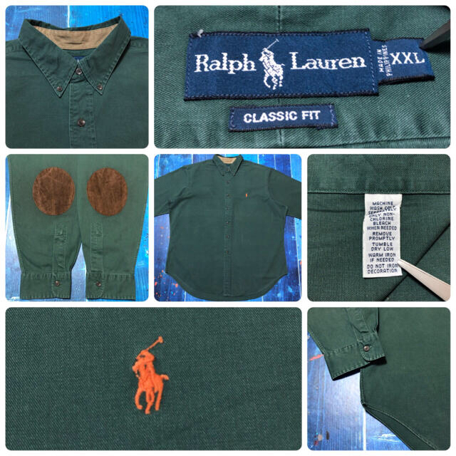 Ralph Lauren(ラルフローレン)のハガ様専用【ラルフローレン&トミー】エルボーパッチシャツ&レトロストライプシャツ メンズのトップス(シャツ)の商品写真