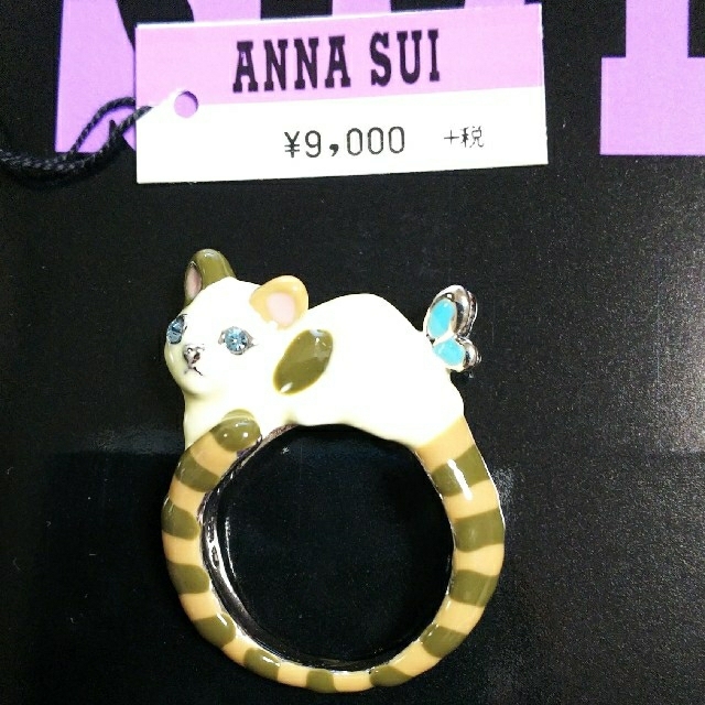 新品　未使用 アナスイ ANNASUI　動物モチーフ　猫　ネコ　リング　15号