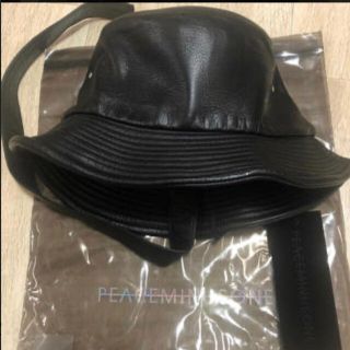 ピースマイナスワン PMO LEATHER BUCKET HAT #1 レザーバケットハット帽子 メンズ