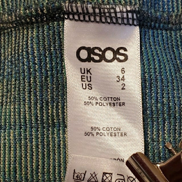 asos(エイソス)の【再☆お値下げ】エイソス♡チェックニット チュニック☆ワンピース レディースのワンピース(ひざ丈ワンピース)の商品写真