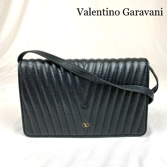 Valentino Garavan 　レザー　Vステッチ　ショルダーバッグ未使用品SA