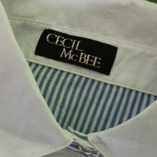 CECIL McBEE(セシルマクビー)のブルー/ストライプシャツワンピ/セシル レディースのワンピース(ミニワンピース)の商品写真