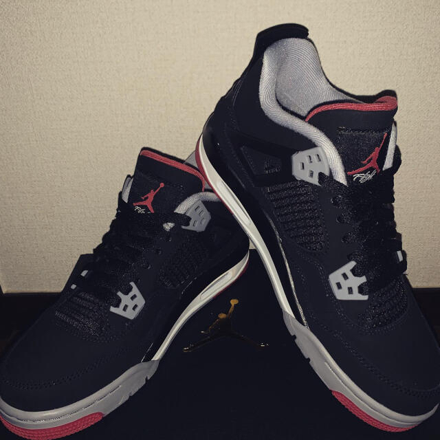 スニーカーAIR JORDAN 4 BRED 24.5