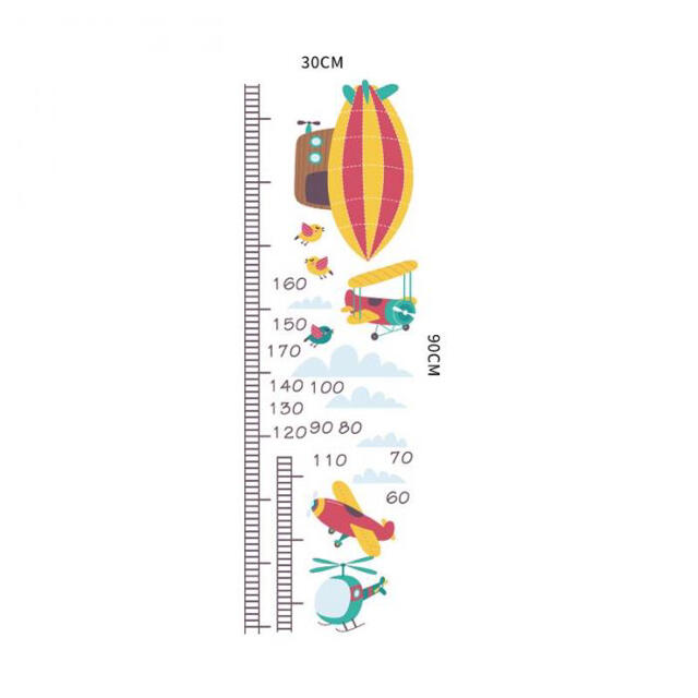 飛行船　身長計　ウォールステッカー　メジャー　飛行機　乗り物　キッズ　子ども部屋 キッズ/ベビー/マタニティのメモリアル/セレモニー用品(アルバム)の商品写真